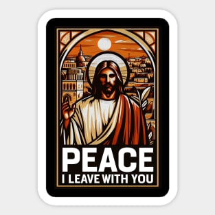 Peace I Leave With You Jesus Christ Bible Quote Pray For Israel Sticker